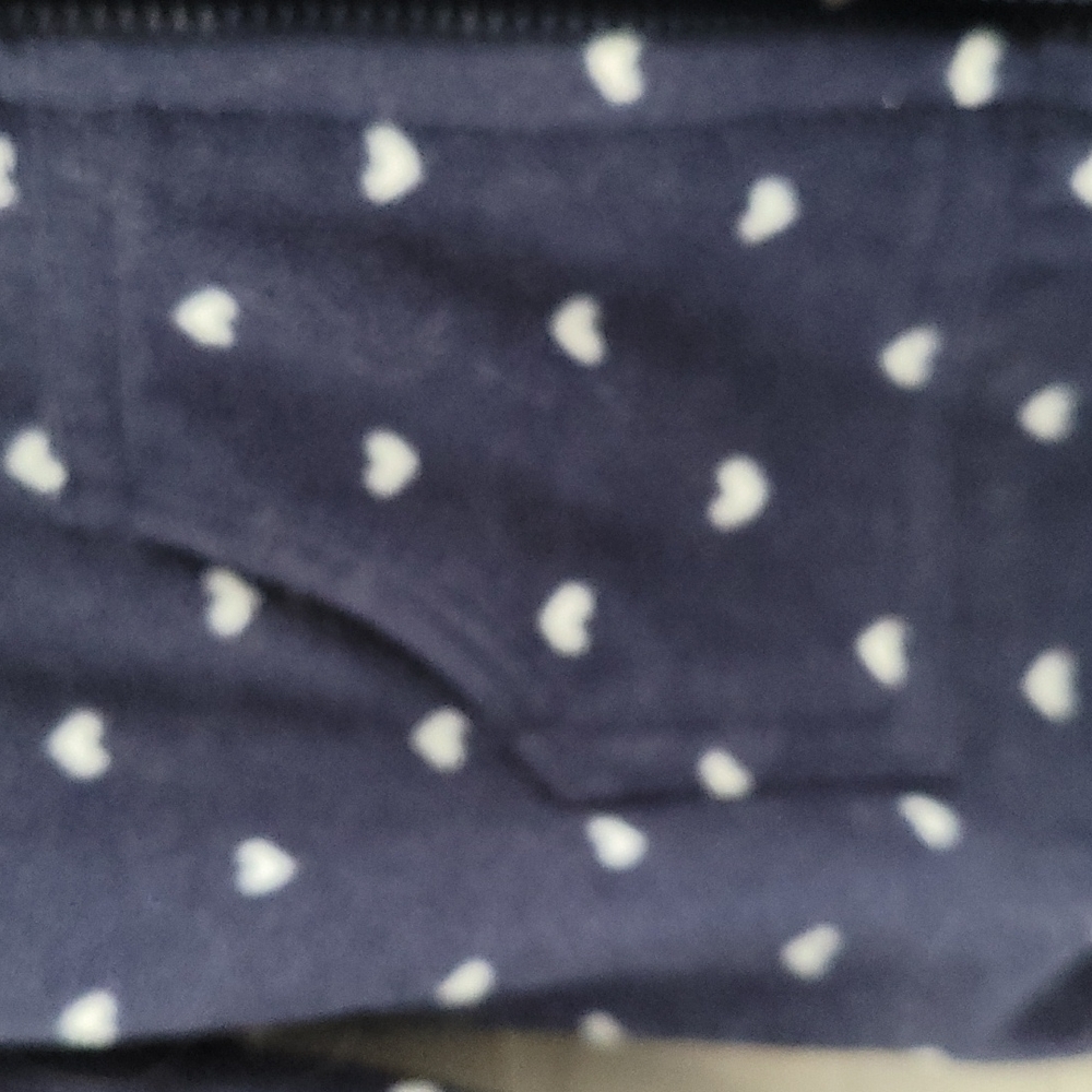 Carter's WARM HOODED FLEECE ONE PIECE BLUE WITH PINK HEARTS SIZE18 MONTHS - Picture 7 of 11